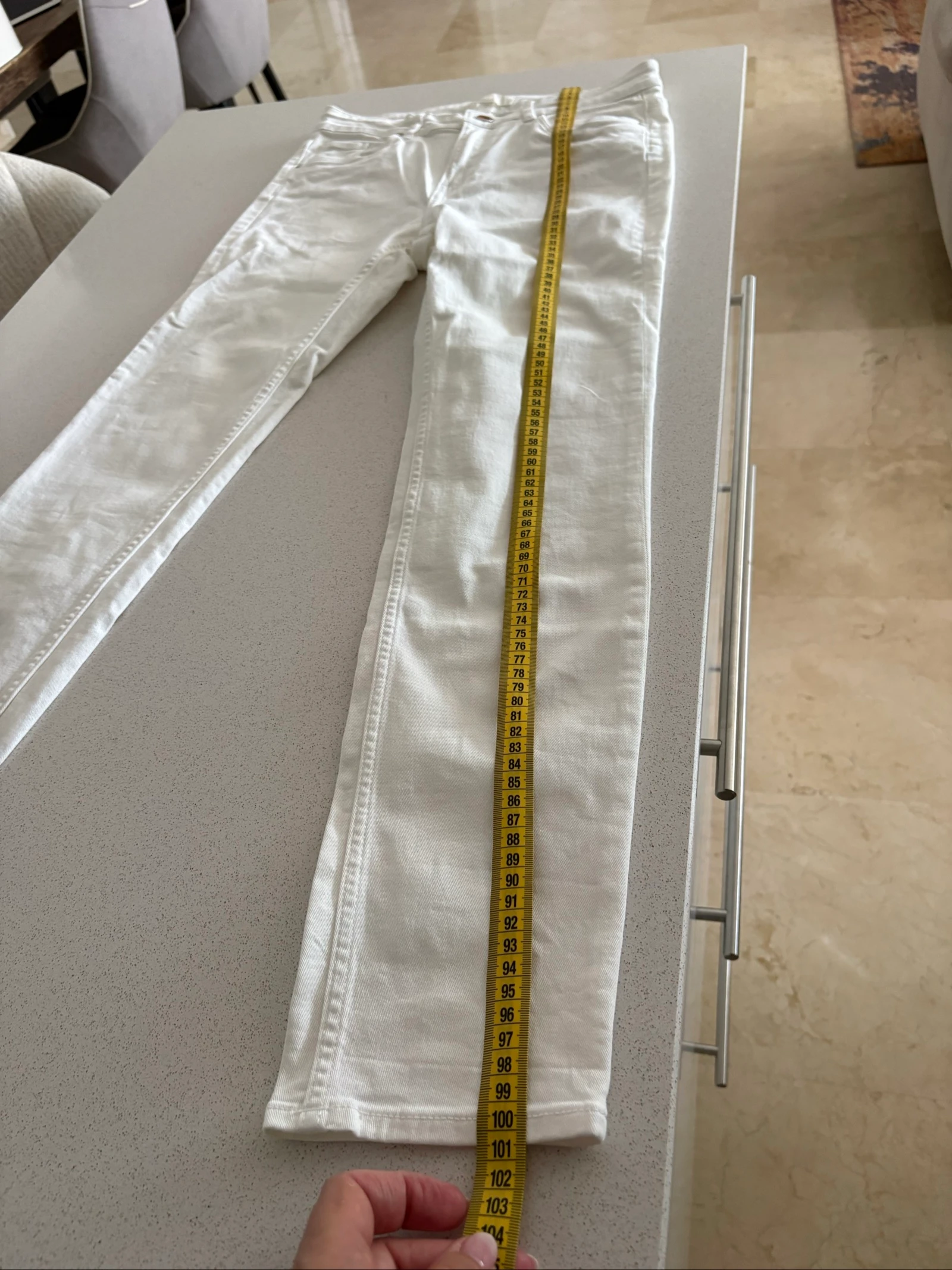 H&M White Slim Fit Jean – Size 40 – photo 7